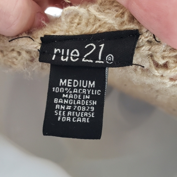 Taupe Brown Long Sleeve Sweater Tunic Open Kit Med - Picture 2 of 6